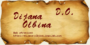 Dijana Olbina vizit kartica